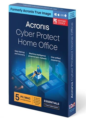 Acronis Cyber Protect Home Office Essentials pro 5 PC na 1 rok, el.licence