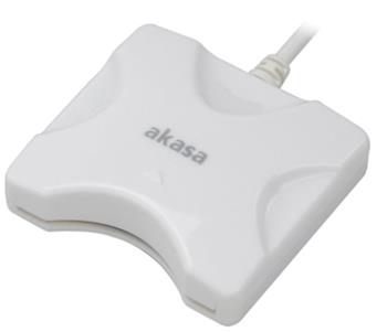 AKASA externí čtečka Smart karet - bílá