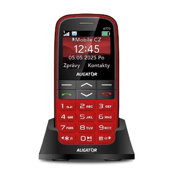 ALIGATOR A770 Senior červený + nabíjecí stojánek