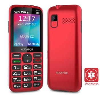 ALIGATOR A930 GPS 4G Senior červený