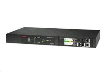 APC AP4423A RACK ATS, 230V, 16A, 2xC20 IN, (8) C13 (1) C19 OUT