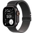 Apple Watch Ultra 3 (2025) 49mm Černý titan s černým titanovým milánským tahem M