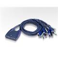 Aten CS-64US DataSwitch elektronický 4:1 (kláv.,VGA,myš,audio) USB