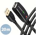 AXAGON ADR-220, USB 2.0 A-M -> A-F aktivní prodlužovací / repeater kabel, 20m