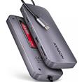 AXAGON HMC-6GM2, USB 10Gbps hub, USB-A, USB-C, HDMI, M.2 slot, SD/MicroSD, PD 100W, kabel 20cm