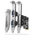 AXAGON PCEA-PSN, PCIe řadič - 1x paralelní (LPT) + 2x sériový port (RS232) 250 kbps, vč. LP