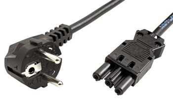 BACHMANN Kabel síťový, CEE 7/7(M) - GST18(F), 7m, černý