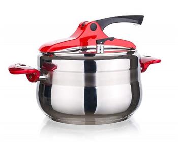 Banquet GRANDE Red 5 l, tvar belly, tlakový hrnec