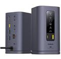 Baseus Dokovací stanice Spacemate 11v1 (USB-C PD, USB-C, 2x USB-A, 3x HDMI) šedá