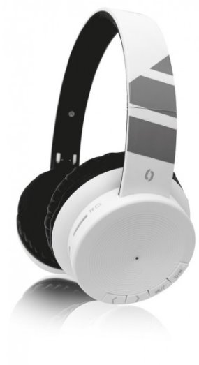 Bluetooth sluchátka ALIGATOR AH02, FM, SD karta, bílá