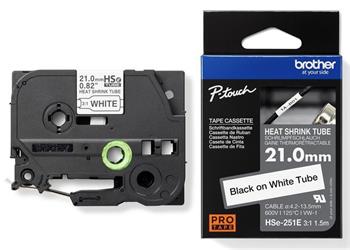 Brother HSe-251E bužírka bílá / černá (21 mm)