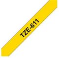 Brother TZe-611, žlutá / černá (6mm, laminovaná)