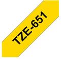 Brother TZe-651, žlutá / černá (24mm, laminovaná)