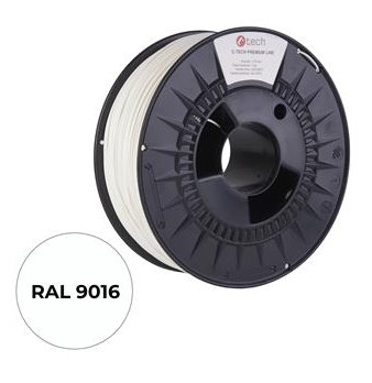 C-TECH PREMIUM LINE, PETG, dopravní bílá, RAL9016, 1,75mm, 1kg