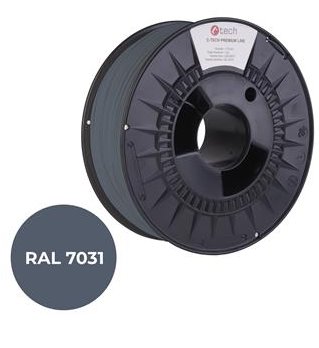 C-TECH PREMIUM LINE, PLA, šedomodrá, RAL7031, 1,75mm, 1kg