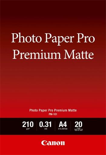 Canon PM-101 A4 Photo Paper Pro Premium Matte, 20 listů, 210g/m2, matný