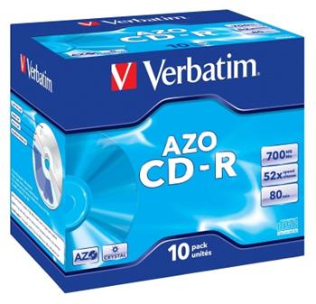CD-R 80 min. Verbatim 52xCrystal jewel box, 10ks/pack
