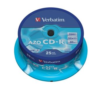 CD-R 80 min. Verbatim DL+ Crystal AZO spindl po 25ks