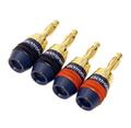 Clicktronic Konektory "banánek" pro reproduktory, set 2x 2ks, zlacené