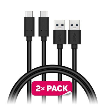 CONNECT IT Wirez USB-C (Type C) - USB, černý, 1 m (2 ks v balení)