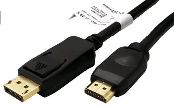 DisplayPort - HDMI kabel, DP(M) -> HDMI M, 4K@60Hz, 3m