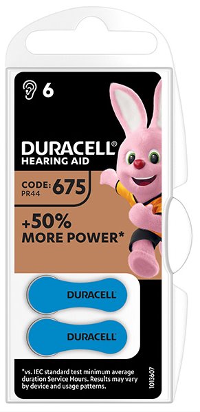DURACELL - Baterie do naslouchadel HA 675 6 ks