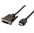 DVI kabel, DVI-D M/ HDMI M, 1m