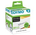 Dymo papírové štítky 89mm x 28mm, bílé, adresní, 2X130 ks, 99010, S0722370
