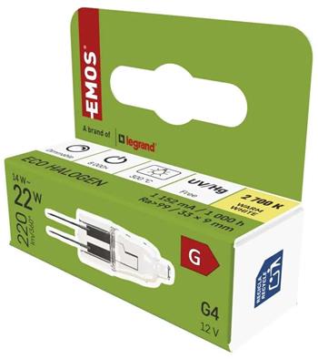 Emos Halogenová žárovka JC 14W G4 teplá bílá