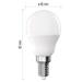 Emos LED žárovka Classic Mini Globe / E14 / 2,5 W (32 W) / 350 lm / neutrální bílá