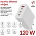 Emos Univerzální USB adaptér GaN do sítě PD 120 W max. V06G120