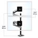 ERGOTRON LX Dual Stacking Arm, Tall Pole, stolní ramena pro 2 lcd. max. 40”, flexibilní , leštěný hliník
