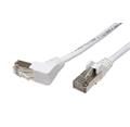 FTP kabel cat.5e 0,25m bílý, 1 lomený konektor