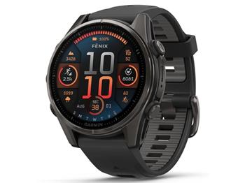 Garmin Fenix 8 47 mm, Solar, Sapphire, Carbon grey DLC titanium s Black/Gray