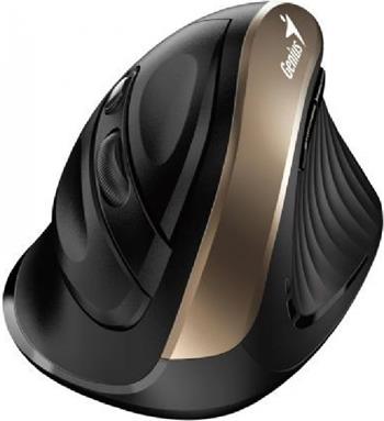 GENIUS Ergo 8250S, myš, bezdrátová, vertikální, černo-zlatá