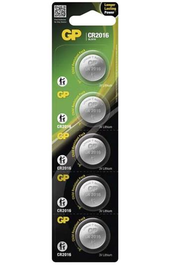 GP CR2016 baterie 5ks