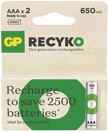 GP ReCyko 650 AAA (HR03) mikrotužka, 2 pack