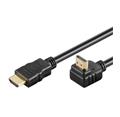 HDMI High Speed+Ethernet kabel, zlacený zahnutý konektor 90° 5m