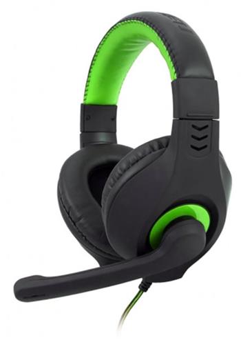 Herní sluchátka C-TECH Nemesis V2 (GHS-14G), černo-zelená