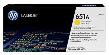 HP 651A Toner Cart Yellow, CE342A