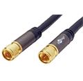 Kabel anténní SAT, 135dB, 4x stíněný, zlacený, F (M) - F (M), 3m, černý