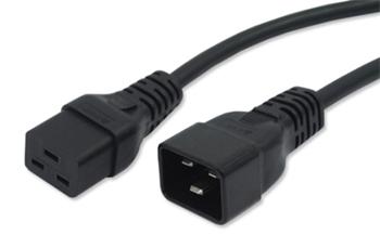 Kabel napájecí prodlužovací 220V, 16A (IEC320-C19/C20), 2m