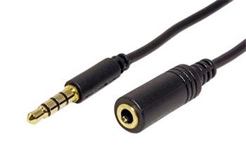 Kabel prodlužovací jack 4-pol.3,5mm M >4-pol.3,5mm F 3m