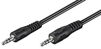 Kabel propojovací stereo jack 3.5mm M/M 0,2m