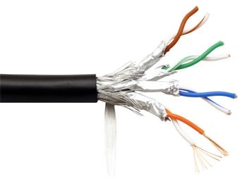 Kabel S/FTP venkovní, kat. 6, 100m, lanko, CCA