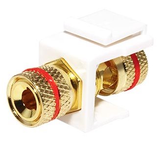 Keystone spojka banánek pro reproduktory, červený