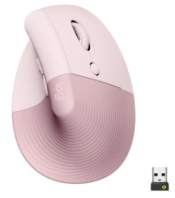 Logitech Lift Right Vertical Ergonomic Mouse, Rose