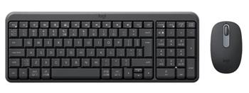 Logitech MK250 US set klávesnice a myši světle šedá