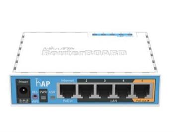Mikrotik RB952Ui-5ac2nD (hAP ac lite), 650MHz CPU, 64MB RAM, 5x LAN, 2.4 + 5GHz Wi-Fi 802.11b/g/n/ac, vč. L4