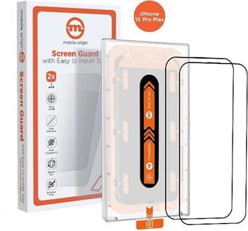 Mobile Origin Orange Screen Guard iPhone 15 Pro Max 2ks s aplikátorem
